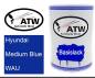 Preview: Hyundai, Medium Blue, WAU: 500ml Lackdose, von ATW Autoteile West.